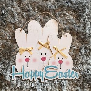 Rustic Easter Decor “Happy Easter” Bunny